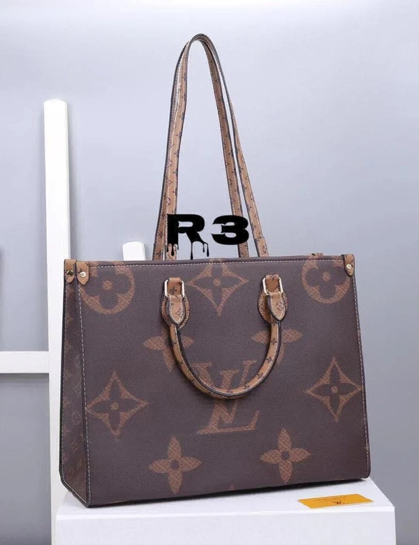 LOUIS VUITTON   ON THE Go BIG SIZE TOTE WITH OG DUST COVER    12A COPY SUPERIOR LEATHERSIZEWITH BOX - Brown, 13/16