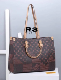 LOUIS VUITTON   ON THE Go BIG SIZE TOTE WITH OG DUST COVER    12A COPY SUPERIOR LEATHERSIZEWITH BOX - Brown, 13/16