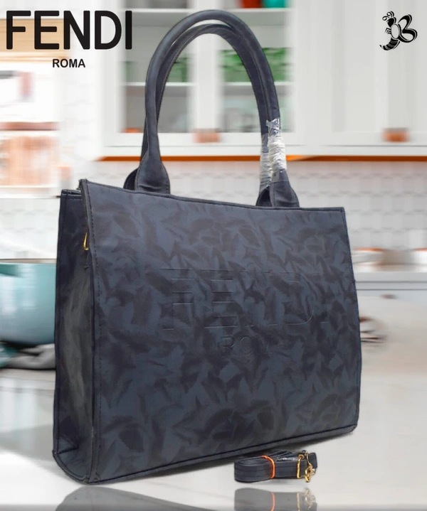FENDI.... TOTE BAG CUM OFFICE BAG CUM MOTHER BAG SpaciousLaptop spaceLong adjustable shoulder belt - Brown, 15/12
