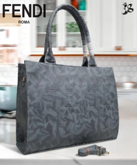 FENDI.... TOTE BAG CUM OFFICE BAG CUM MOTHER BAG SpaciousLaptop spaceLong adjustable shoulder belt - Brown, 15/12