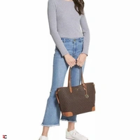 *MICHAEL KORS* *EDITH LARGE MONOGRAM TOTE BAG* *12A QUALITY* *WITH BRANDED DUSTCOVER* _ - Brown, 14*12