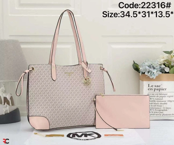 *MICHAEL KORS* *EDITH LARGE MONOGRAM TOTE BAG* *12A QUALITY* *WITH BRANDED DUSTCOVER* _ - Brown, 14*12
