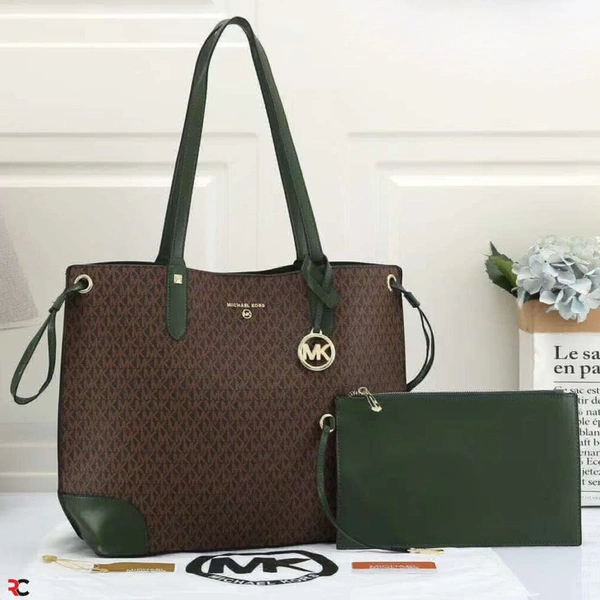 *MICHAEL KORS* *EDITH LARGE MONOGRAM TOTE BAG* *12A QUALITY* *WITH BRANDED DUSTCOVER* _ - Brown, 14*12