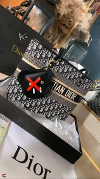 *Christian Dior Jacquard Tote Bag**High Quality Bag*Comes with *Dior Dust Bag* - Black