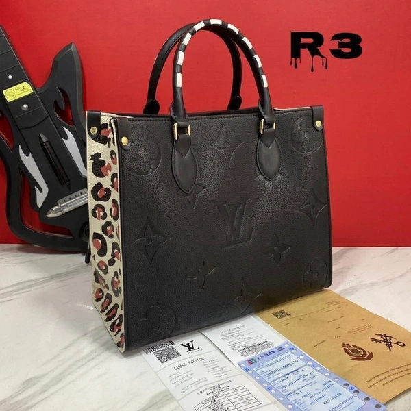 *LOUIS VUITTON**ONTHEGO MONOGRAM*      *MM LEOPARD  BLACK**12A QUALITY / MIRROR COPY*BRAND DUSTCOVER  - 12*16, Black