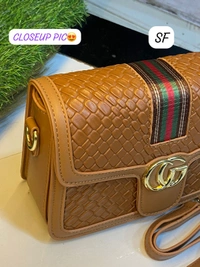 *IMPORTED* HIGH END QAULITY LEATHER GUCCI CROSS BODY SLING BAG FOR WOMEN  - 6/9, Brown