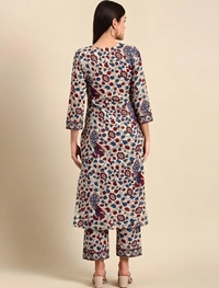 99 Fashion Bazaar  Kurta Set in Pure Cotton Printed Fabric - Mercury, XXL