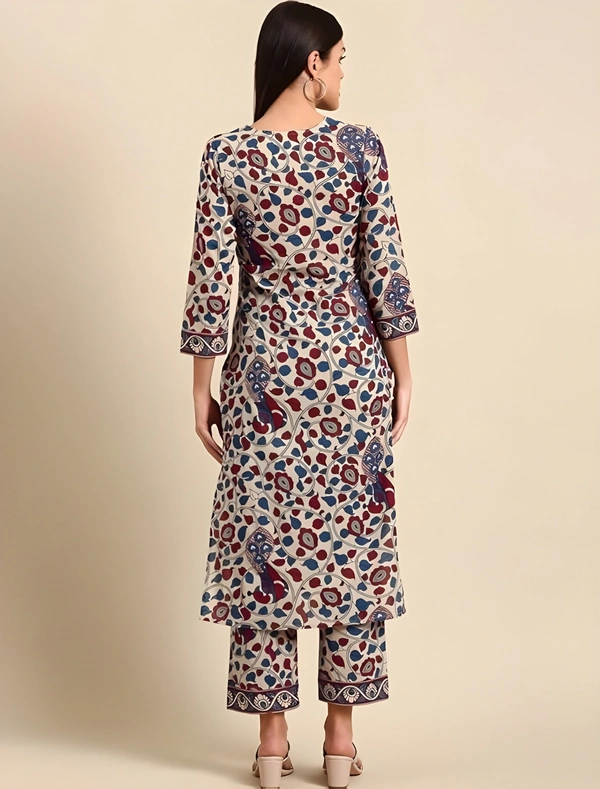 99 Fashion Bazaar  Kurta Set in Pure Cotton Printed Fabric - Mercury, L