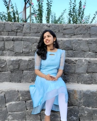 99 Fashion Bazaar Women's Kurti in Sequence Work - Picton Blue, XL