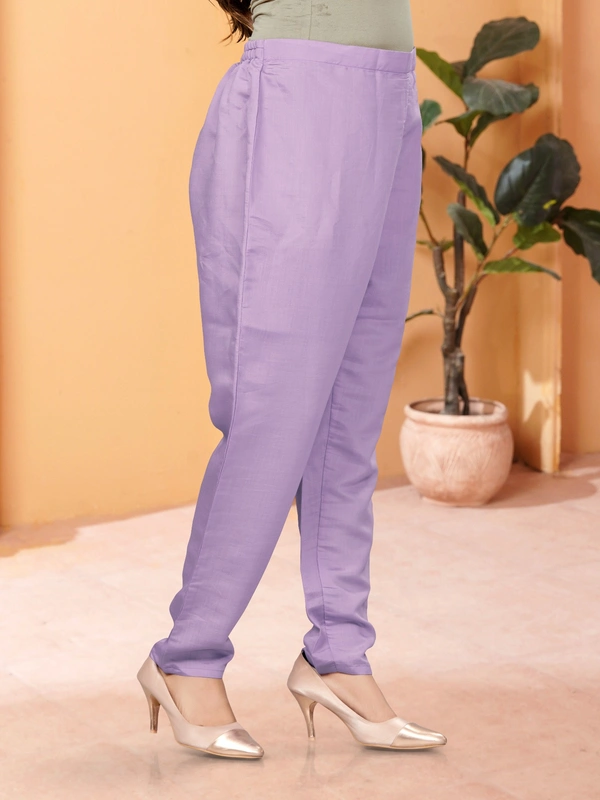99 Fashion Bazaar Straight Kurti Set in Viscose Chanderi with Embroidery Neck Yoke and Shibori Print Dupatta.  - Lavender Rose, XXL