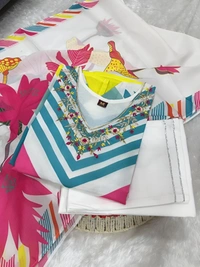 99 Fashion Bazaar Heavy Chinon Fabric Kurti Set with Printed Lace Dupatta - Water Leaf, L