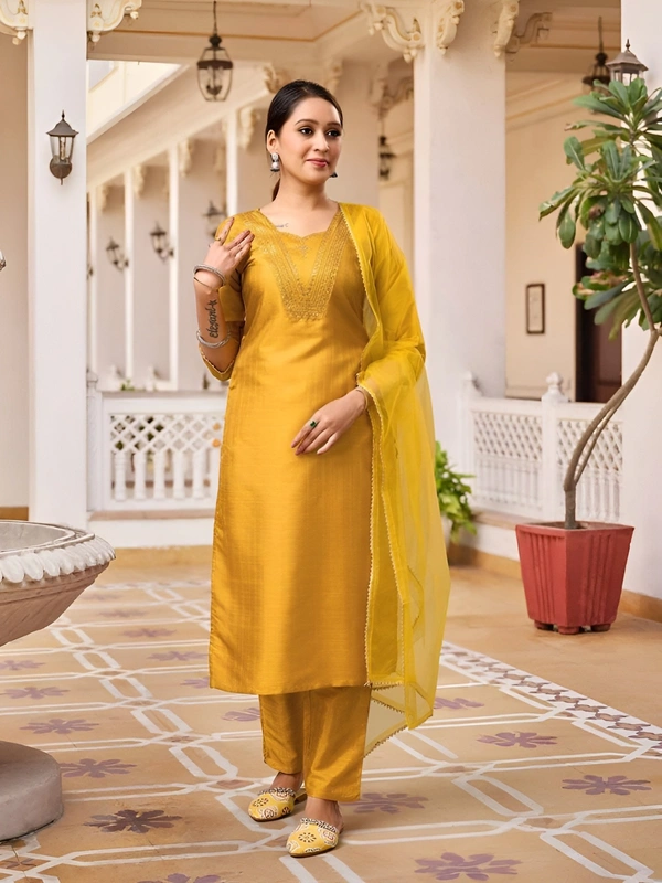 99 Fashion Bazaar Kurta Set with Dupatta in Cotton Fabric  - Web Orange, S