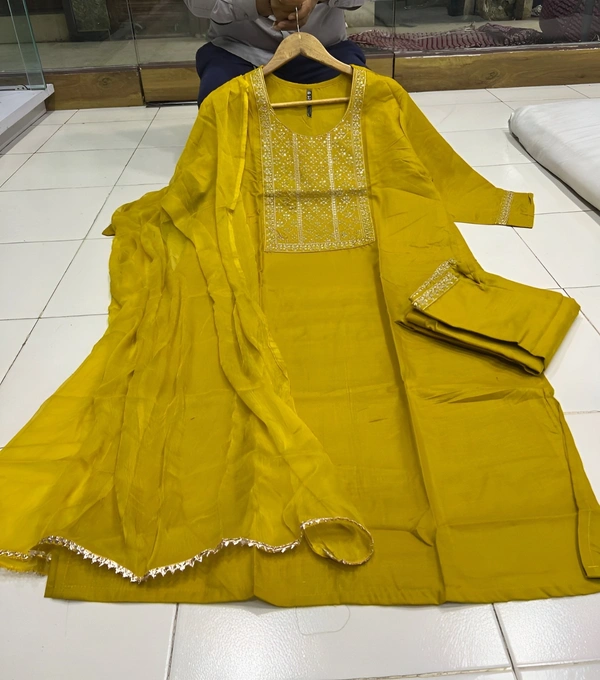 99 Fashion Bazaar  Kurta Set with Dupatta in Pure Soft Cotton Fabric - Corn, M