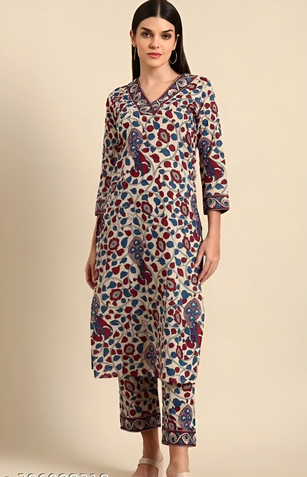 99 Fashion Bazaar  Kurta Set in Pure Cotton Printed Fabric - Mercury, S