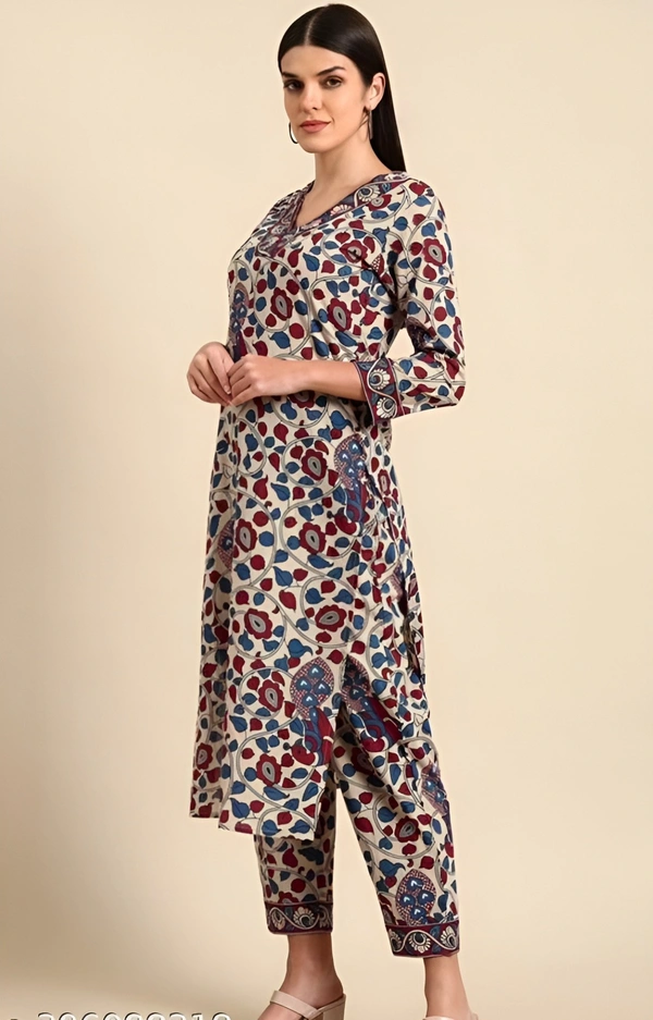 99 Fashion Bazaar  Kurta Set in Pure Cotton Printed Fabric - Mercury, XXL