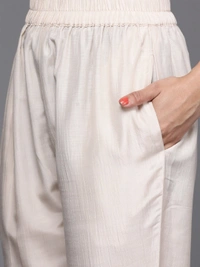 99 Fashion Bazaar Wedding Straight Kurti Set in Viscose Jacquard Fabric with Dupatta.  - Cararra, XL