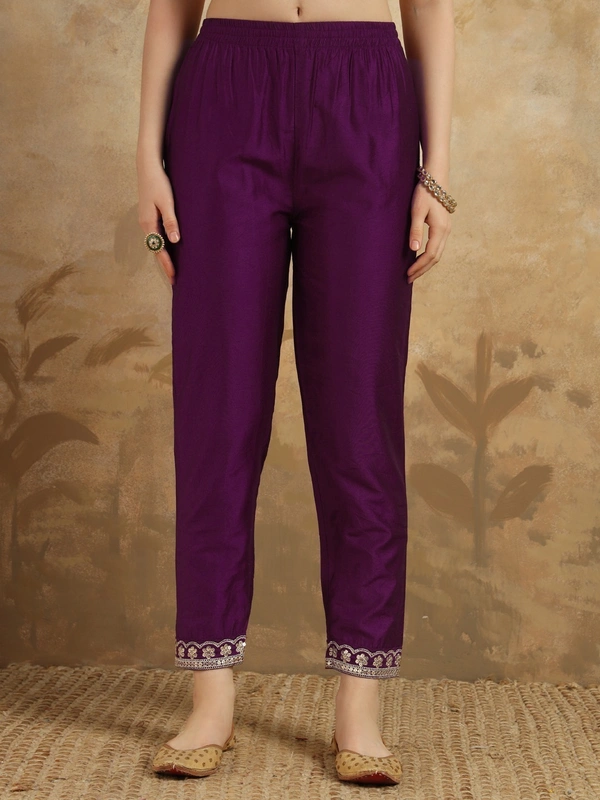 99 Fashion Bazaar Beautiful Straight Emboridery Women's Kurti Set  in Heavy Viscose Fabric  - Mardi Gras, L