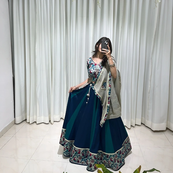 99 Fashion Bazaar Navratri Collection of Lehenga Choli with Dupatta in Pure Rayon Fabric - Gigas, free size