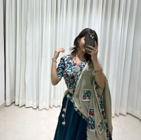 99 Fashion Bazaar Navratri Collection of Lehenga Choli with Dupatta in Pure Rayon Fabric - Gigas, free size