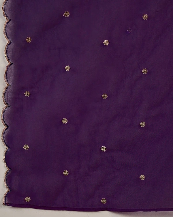 99 Fashion Bazaar Straight Kurti Set in Viscose Chanderi with Embroidery Neck Yoke and Dupatta. - Loulou, XXL
