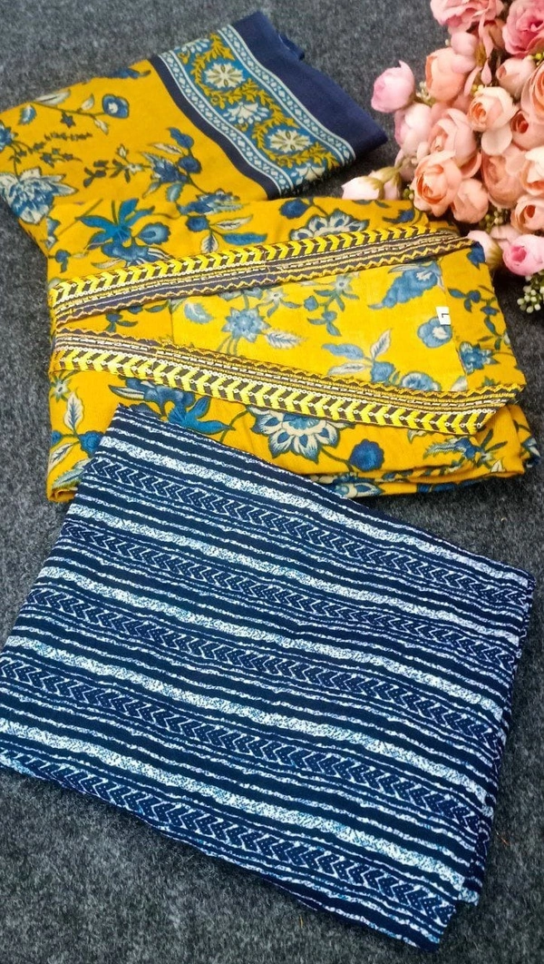 99 Fashion Bazaar Mustard Chanderi Suite Set In Printed With Dupatta - Pear, 3XL