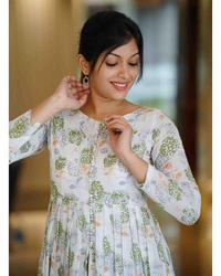99 Fashion Bazaar Casual Wear Kurti for Office Dressup  - S, Green Smoke