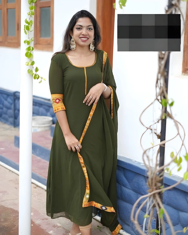 99 Fashion Bazaar A-LINE Kurti with Dupatta in Solid Colors - San Felix, M