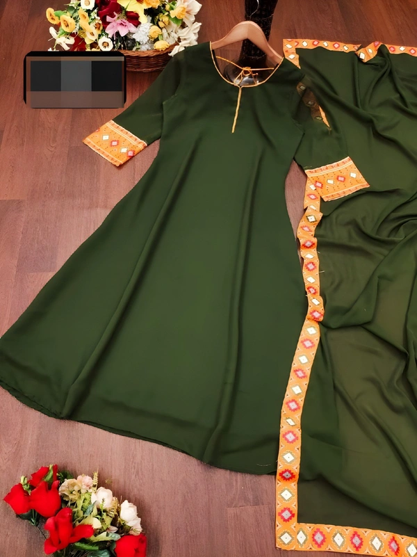 99 Fashion Bazaar A-LINE Kurti with Dupatta in Solid Colors - San Felix, M