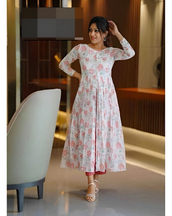 99 Fashion Bazaar Casual Wear Kurti for Office Dressup  - M, Red Orange