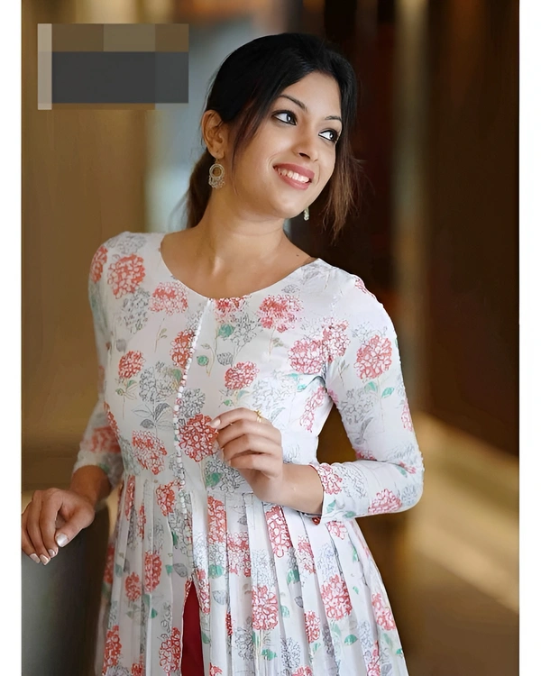 99 Fashion Bazaar Casual Wear Kurti for Office Dressup  - M, Red Orange