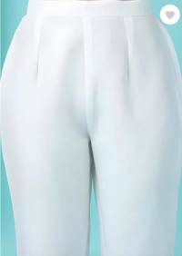 99 Fashion Bazaar Women's Cotton Blend Kurta Pant with Ethnic Embroidered Work Casual Wear - White, M