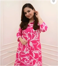 99 Fashion Bazaar Ethnic Motifs Printed A-Line Kurta With Pant - Mandy, XL
