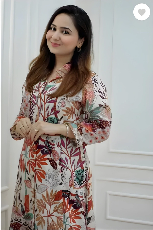 99 Fashion Bazaar Ethnic Motifs Printed A-Line Kurta With Pant - Calico, S