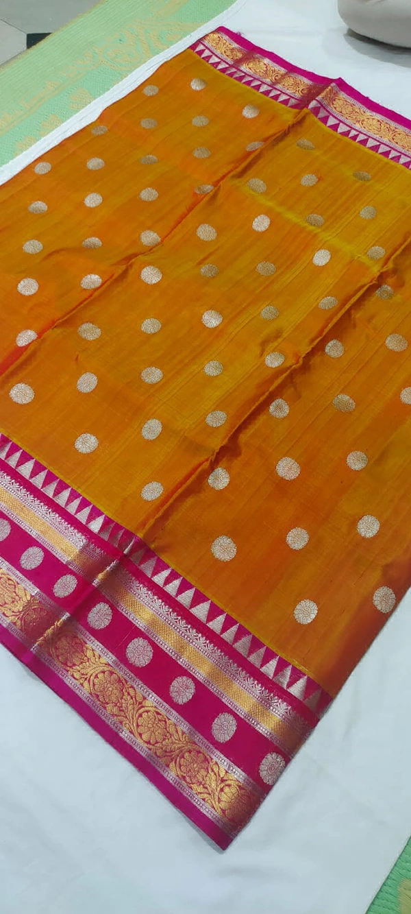 Venkatagiri Handlooms  New 1 Venkatagiri Handloom Pure Silver Border Saree - Free, White
