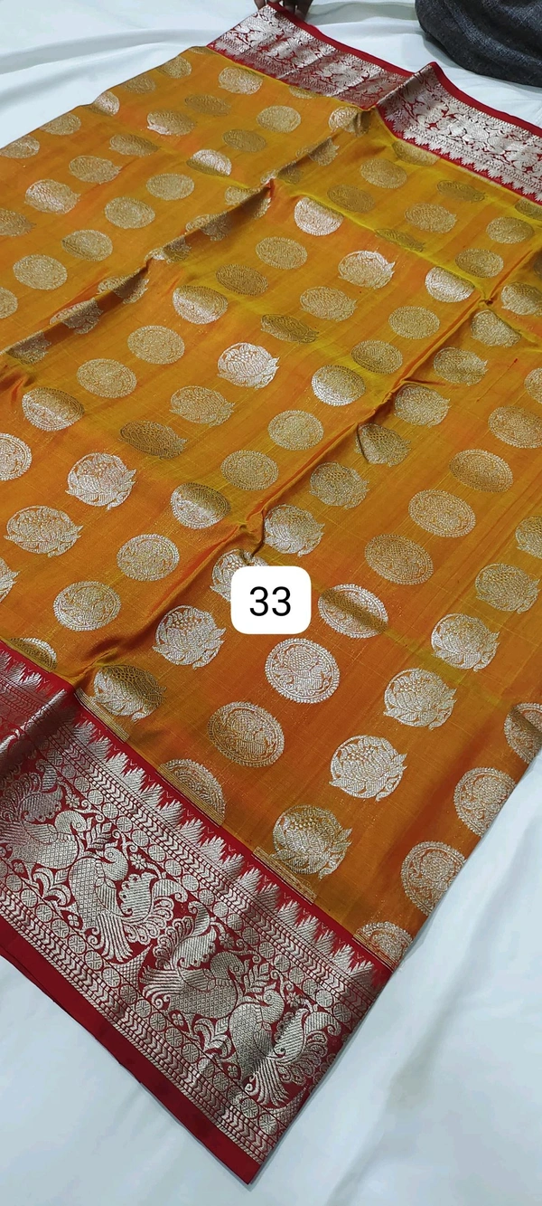 33 -  Venkatagiri Handloom Pure Small Border Pattu Saree