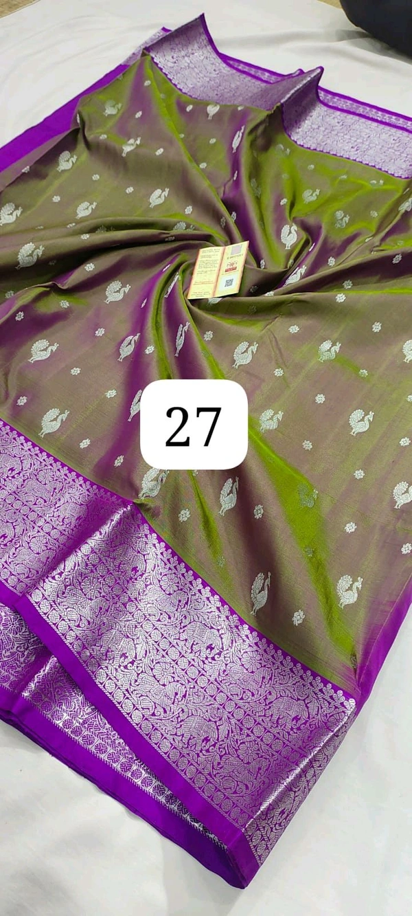 27 -  Venkatagiri Handloom Pure Small Border Pattu Saree