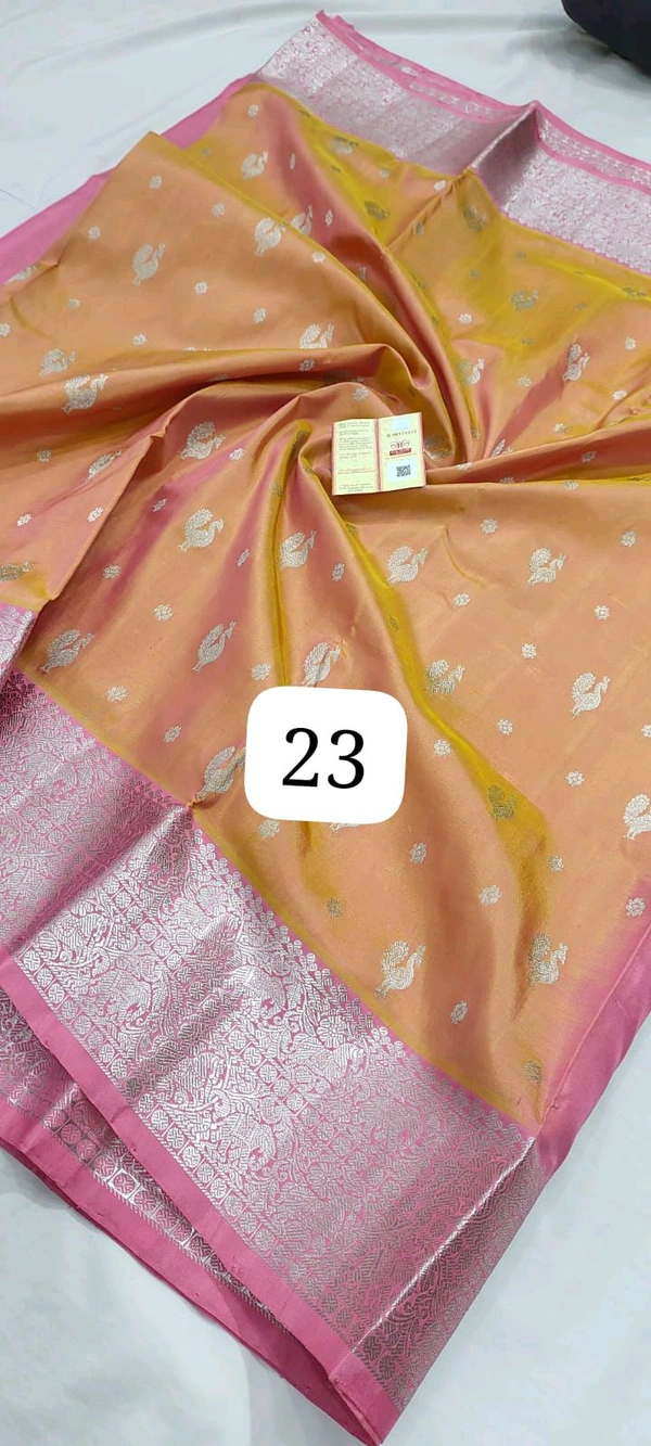 23 -  Venkatagiri Handloom Pure Small Border Pattu Saree