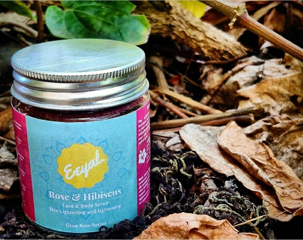 Rose & Hibiscus Body Scrub - Rose , 50 Gms