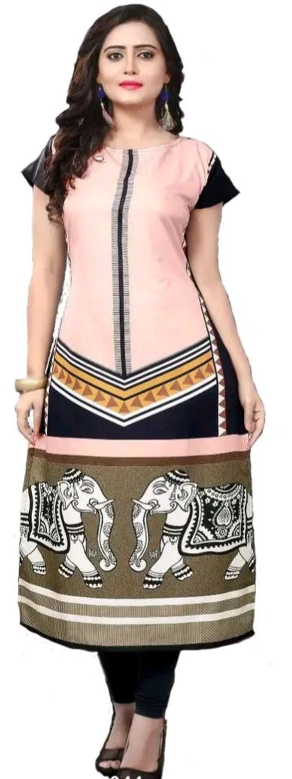 Bandhani design sleevless Kurti - M, Web Orange