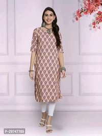 Cottan Top Printed Kurte  - XXL, Gray