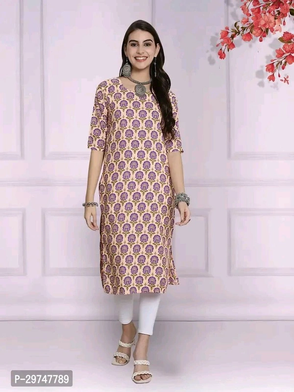 Cottan Top Printed Kurte  - XXL, Gray