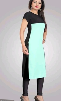 Cotton Blend Cottan Kurte - L, Black