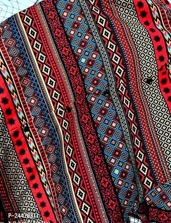 Men Regular Printed Shirt - L, Red
