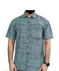 Cottan Casual Shirt  - L, Black