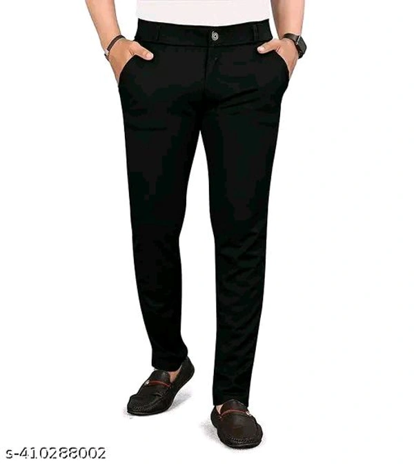 Cottan Blend  Regular fit formal trousers Paints - Black, M