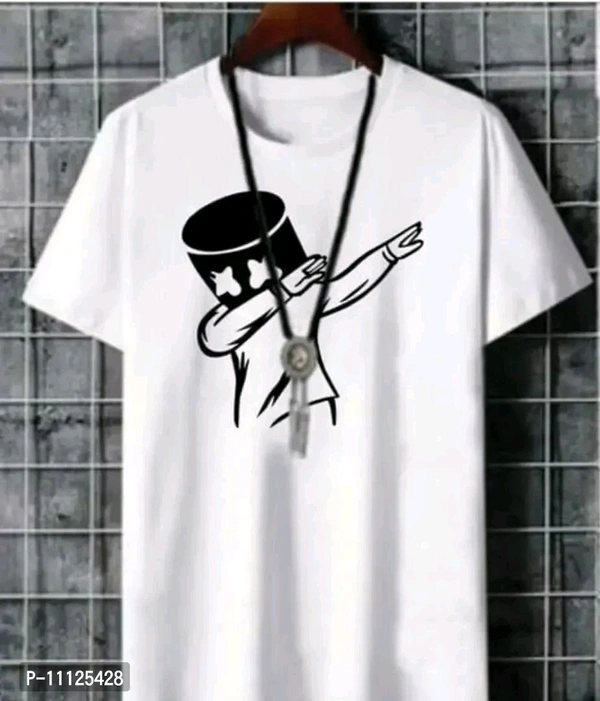 Cotton T Shirt  MENS COTTON PRINTED T-SHIRTS - L, White