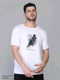 Cotton T Shirt  MENS COTTON PRINTED T-SHIRTS - L, Black