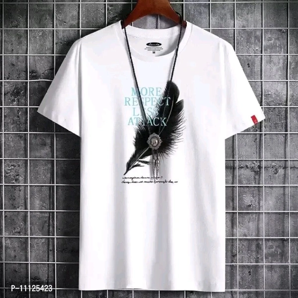 Cotton T Shirt  MENS COTTON PRINTED T-SHIRTS - XL, Black