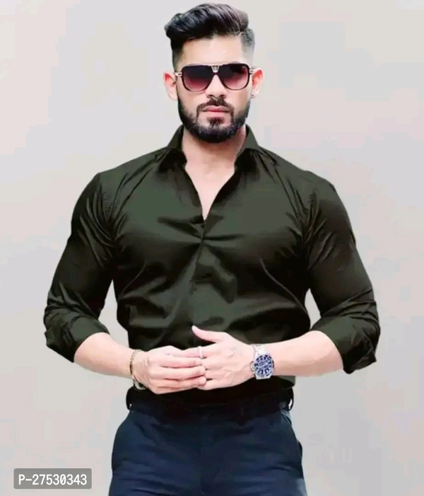 Cotton Shirt for Mens || Plain Solid Full Sleeve Shirt || Regular Fit Plane Casual Shirts for Men.  - XL, Dove Gray