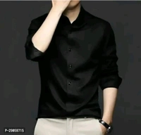Cotton Shirt for Mens || Plain Solid Full Sleeve Shirt || Regular Fit Plane Casual Shirts for Men.  - XL, Dove Gray
